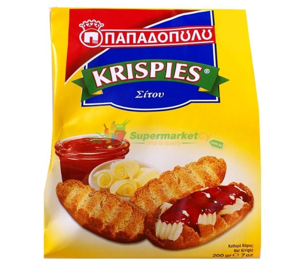 Papadopoulos Krispies Wheat Toasted Rolls