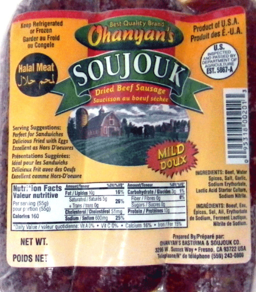 Soujouk Ohanyans Mild