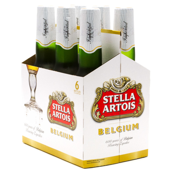 Stella Artois Belgium 6x 12oz Bottles